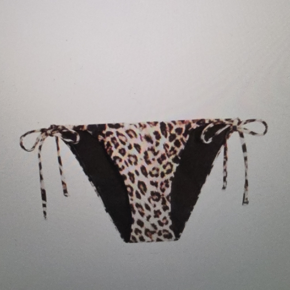 BP Black Tan Animal Bikini Bottom Size XL